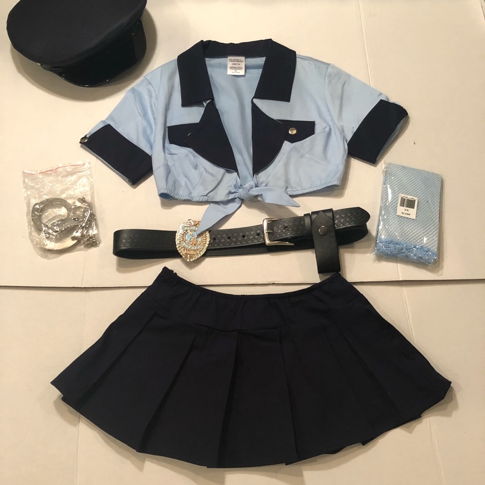 NWT Playboy cop Halloween costume Small